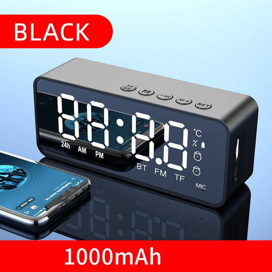Wireless Bluetooth Speaker Small Mini Alarm Clock Portable Cannon Mini Voice Broadcast the Card Instert Vehicular Audio System